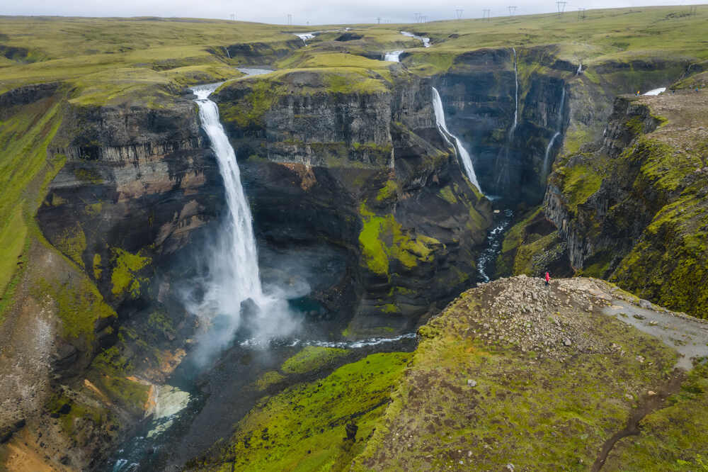 La cascade Haifoss: l’une des plus hautes cascades d’Islande